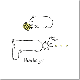Hamster gun Posters and Art